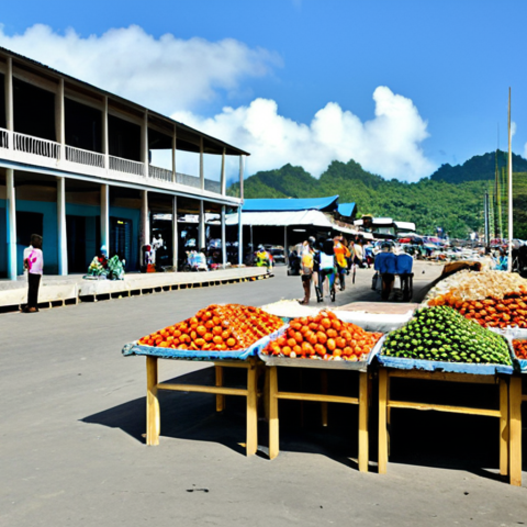 솔로몬 제도 중국 투자 - Economic Development vs. Dependency**

"A bustling marketplace in Honiara, Solomon Islands, with ven...