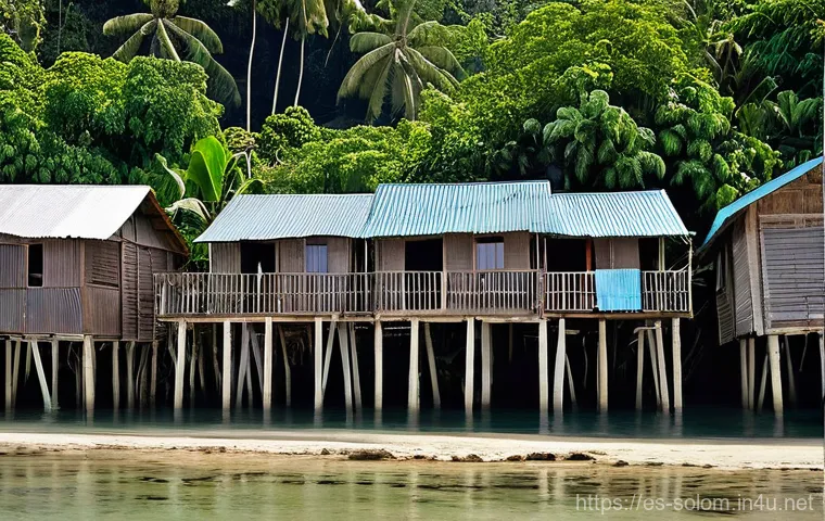 솔로몬 제도 부족 간 갈등 - **"A candid depiction of young people in a contemporary Solomon Islands village, illustrating their ...
