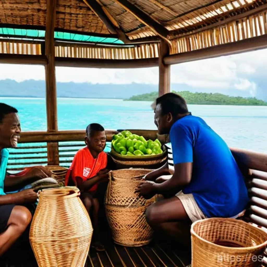 솔로몬 제도 배편 이용법 - **Image Prompt 1: Authentic Ferry Life in the Solomon Islands**
    "A vibrant scene aboard a tradit...