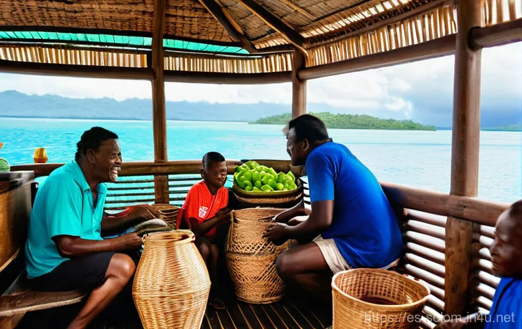솔로몬 제도 배편 이용법 - **Image Prompt 1: Authentic Ferry Life in the Solomon Islands**
    "A vibrant scene aboard a tradit...